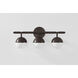 Enson 3 Light 19.25 inch Bronze Bath and Vanity Wall Light